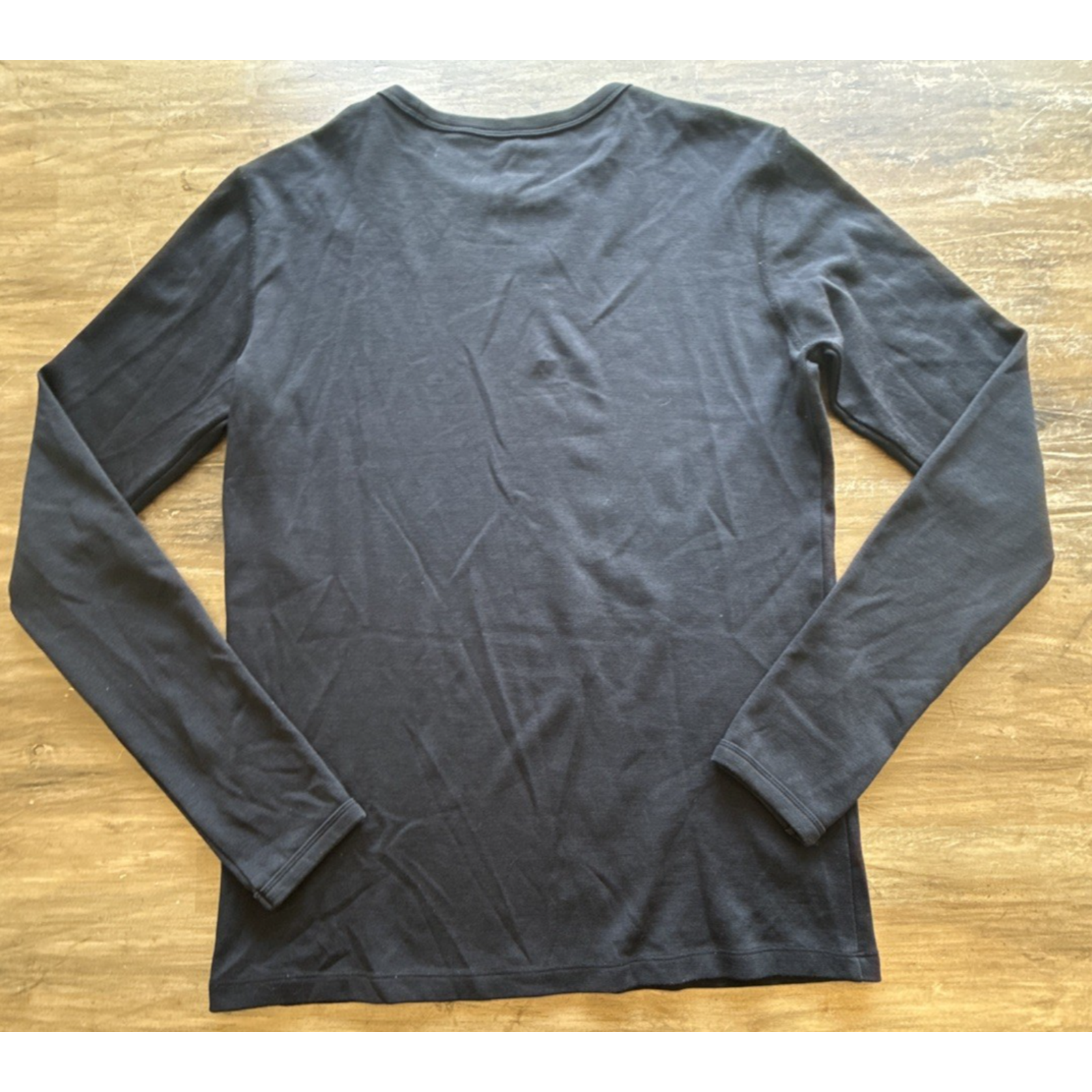 Wool&Prince Men’s Long Sleeve Shirt In Black, Size Small. Marino Blend — image 2 of 7